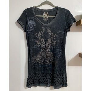 Velvet Stone Cut Out T-shirt